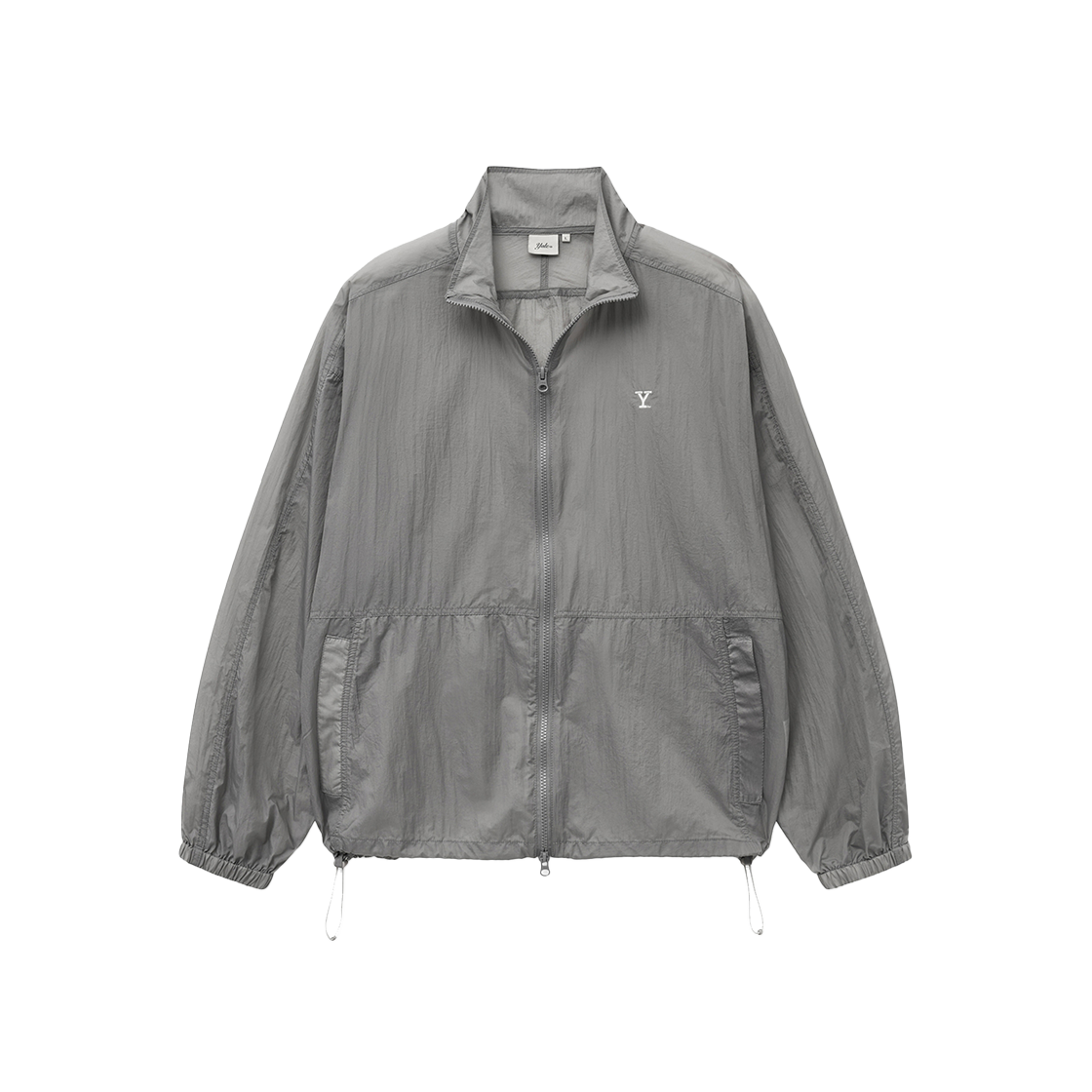 예일 나일론 하프 스트링 자켓_라이트 그레이(Yale Nylon Half String Jacket Light Grey)