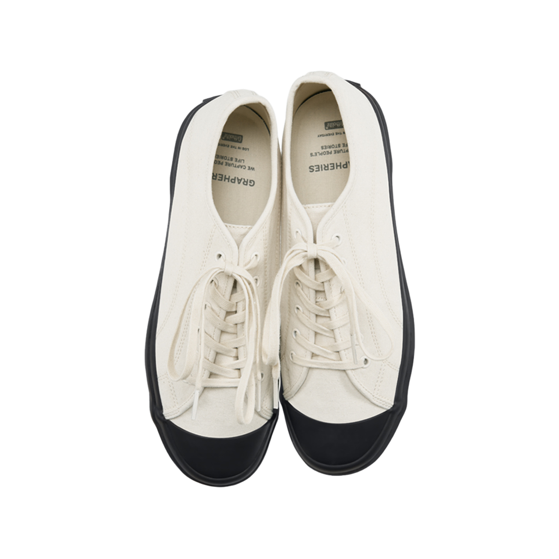 그라퍼리즈 마일드 슈즈 에크루 블랙(GRAPHERIES Mild Shoes Ecru Black) - 2