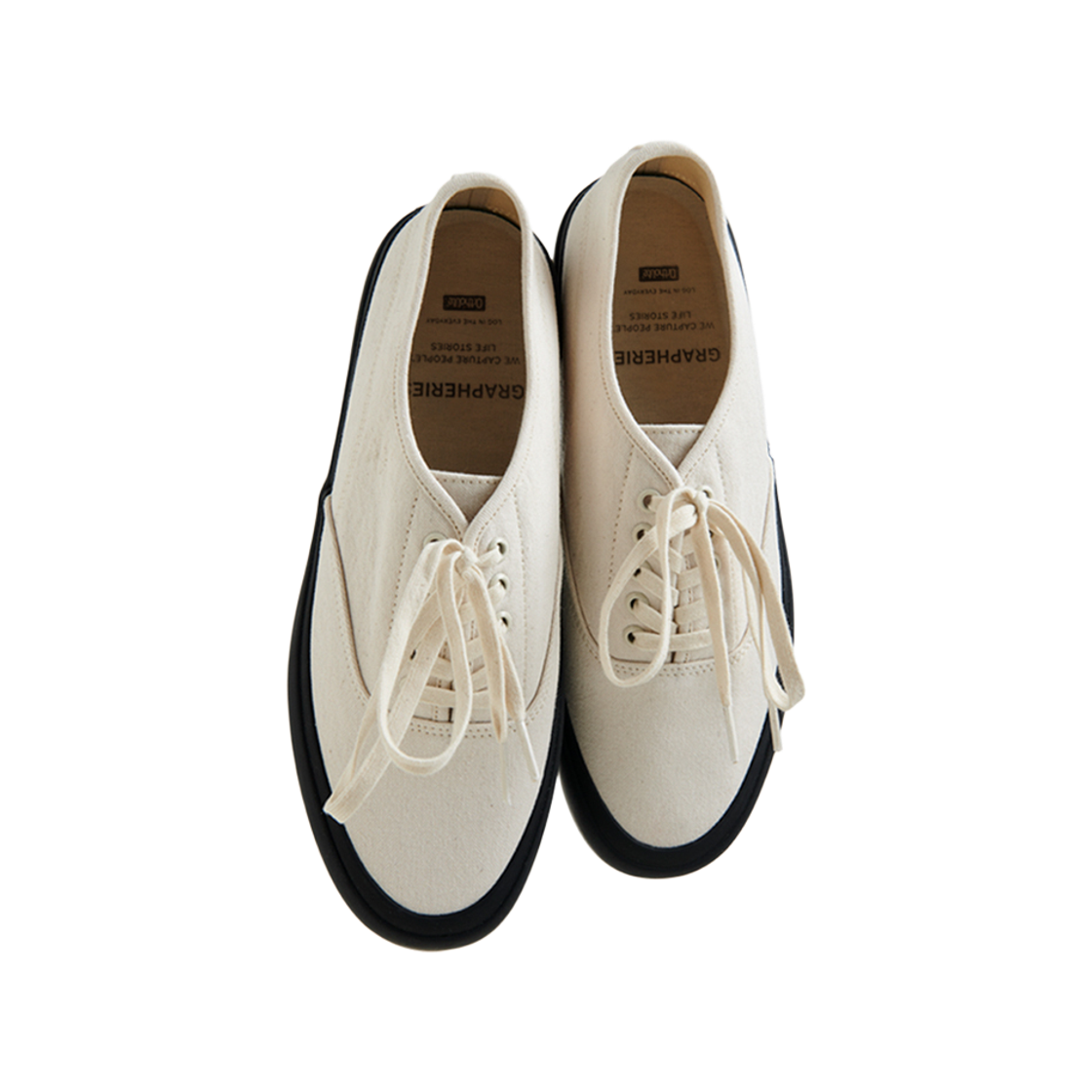 그라퍼리즈 아케이드 슈즈 에크루 블랙(GRAPHERIES Arcade Shoes Ecru Black) - 2