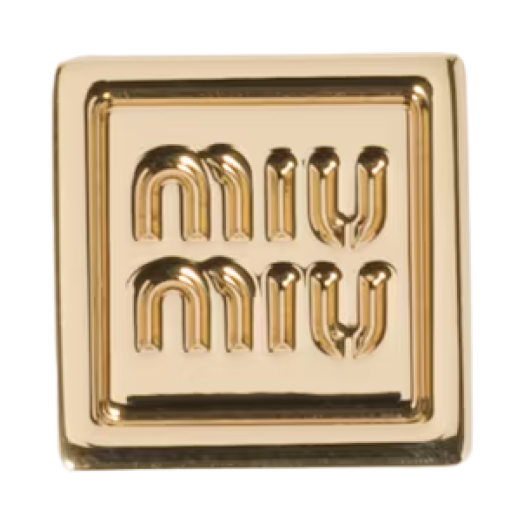 Miu Miu Logo Decoration Dice Gold