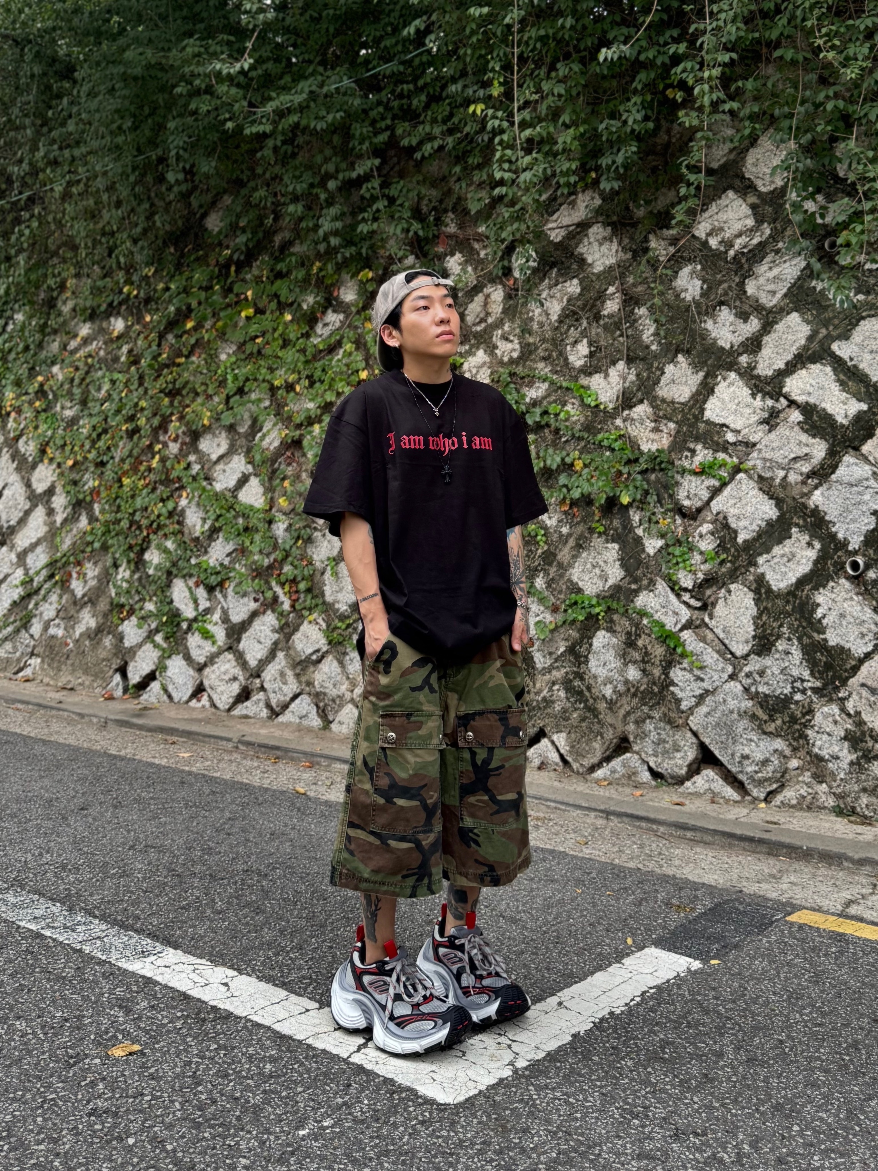 Balenciaga 10XL Sneakers Grey White Red, [KREAM Exclusive] Aoiro 6-Panel Bone A/N Cap Mud 착용 스타일 - 5