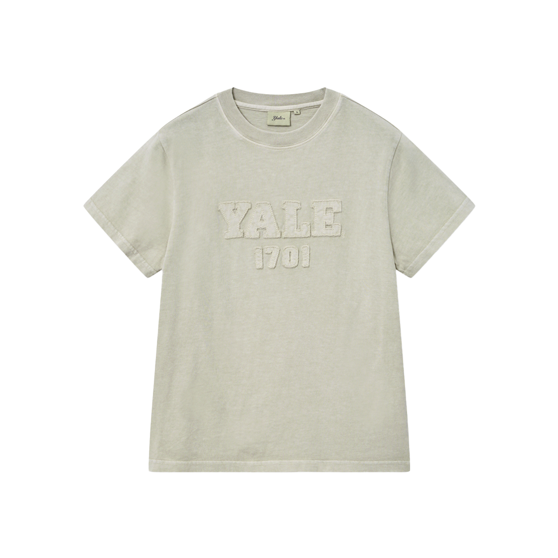 예일 우먼즈 피그먼트 아플리케 티셔츠_아이보리(Yale Women's Pigment Applique T-Shirt Ivory)