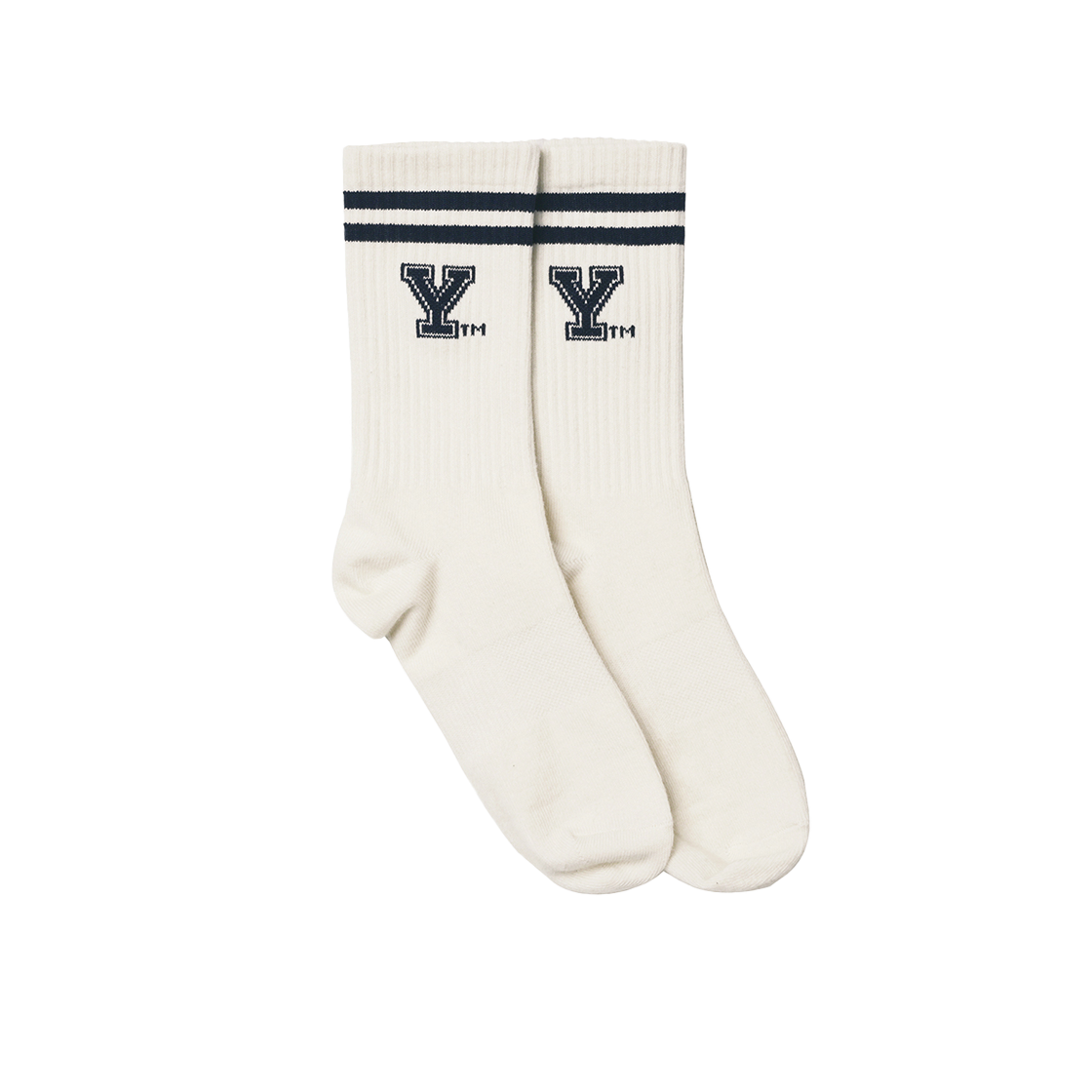 예일 에슬레틱 Y로고 러닝 삭스_아이보리(Yale Athletic Y Logo Running Socks Ivory)