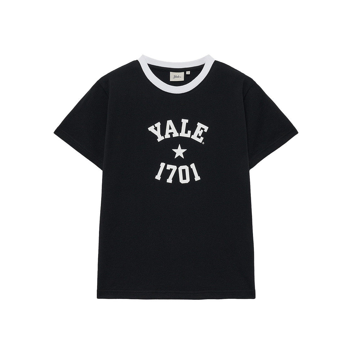 예일 우먼즈 1701 로고 티셔츠_블랙(Yale Women's 1701 Logo T-Shirt Black)