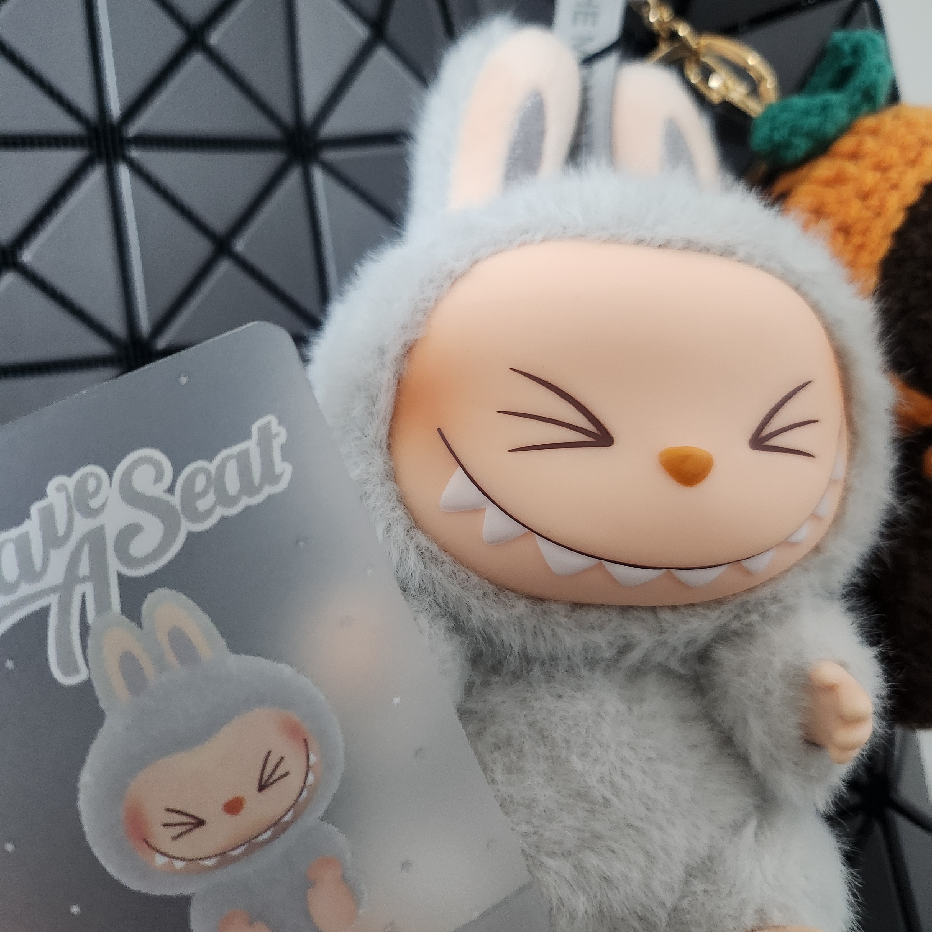 Pop Mart Labubu Let's Play Together Doll Series Hehe Keyring (Opened Case) 착용 스타일