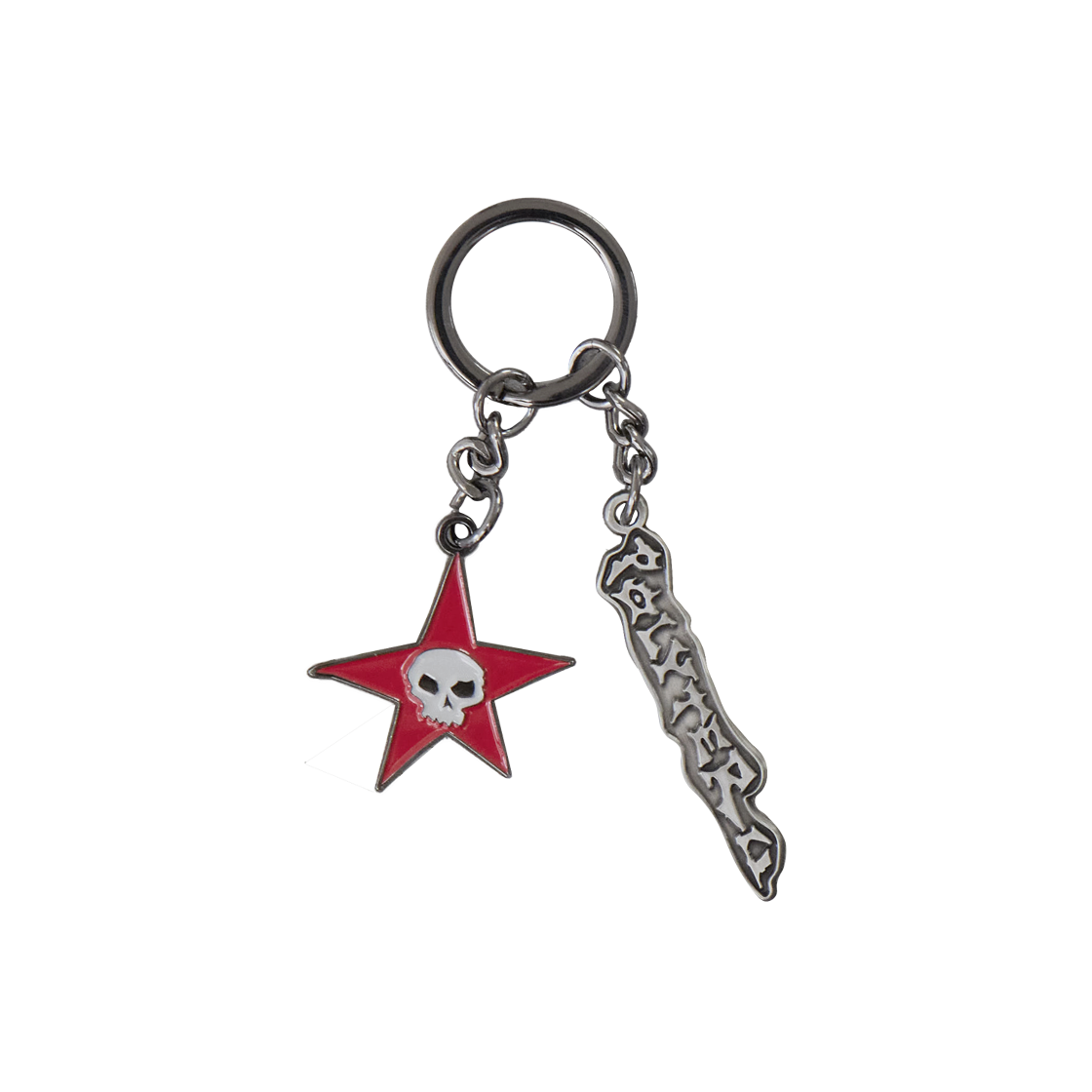 폴리테루 행크 키링 004 레드 스타 스컬(Polyteru HANK Key Ring 004 Red Star Skull)