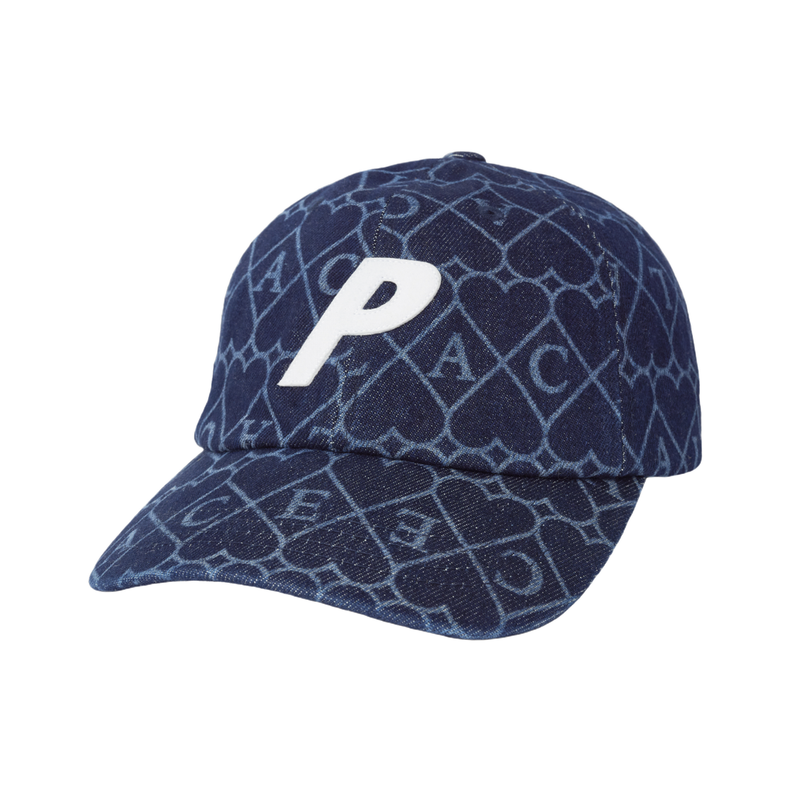 - Palace Denim P 6-Panel Indigo Heart - 25FW