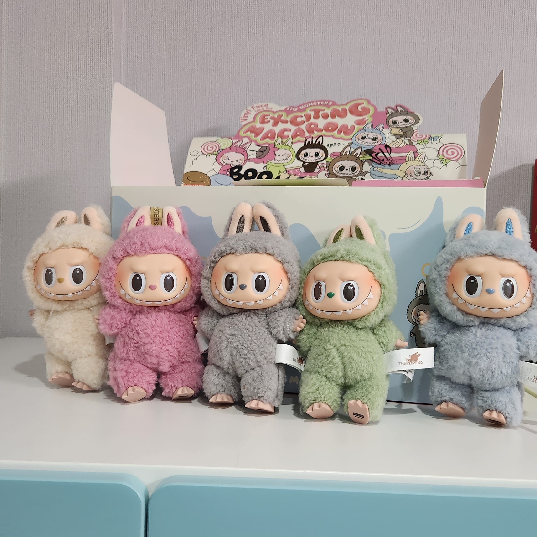 Pop Mart The Monsters Labubu Tasty Macarons Series Sealed Case (6 Blind Boxes) 착용 스타일
