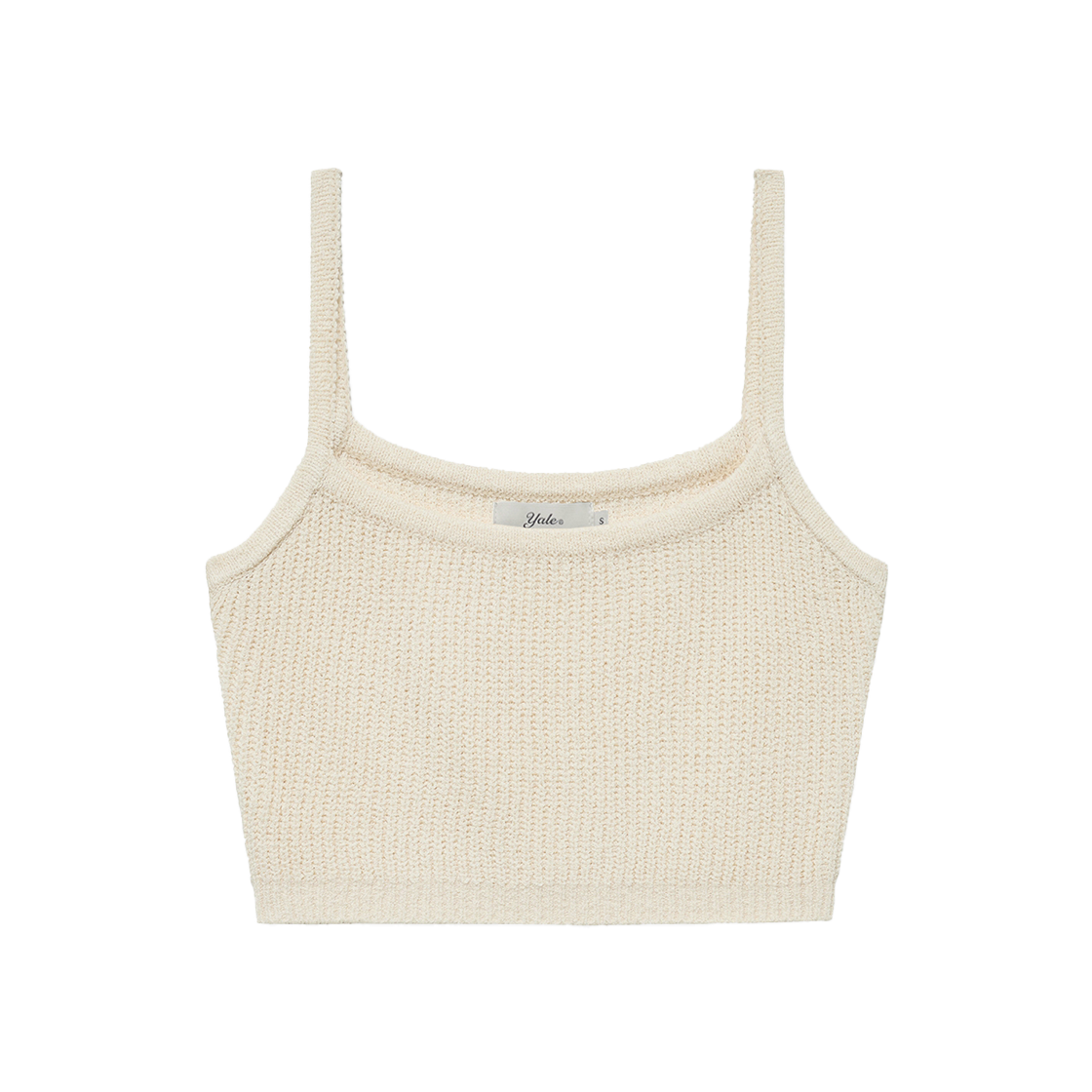 예일 부클 니트 탱크탑_크림(Yale Buckle Knit Tank Top Cream) - 1