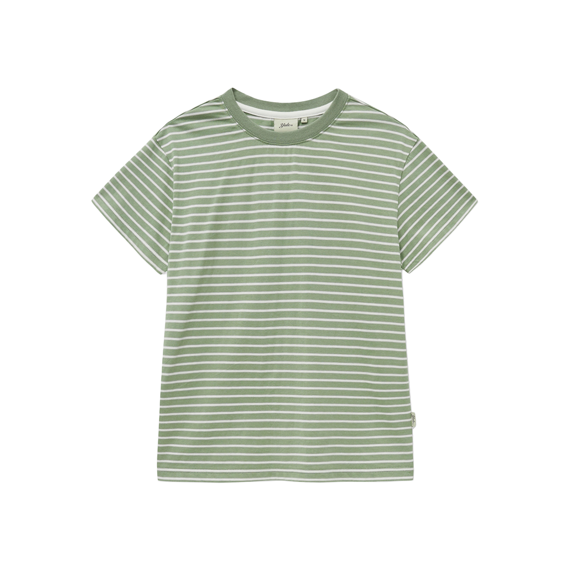 예일 우먼즈 멀티 스트라이프 반팔티셔츠_그린(Yale Women's Multi Stripe Short Sleeve Green)