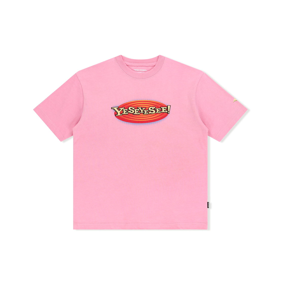 YS251TTSST20PIN YESEYESEE Y.E.S Web Logo Kids Tee Pink