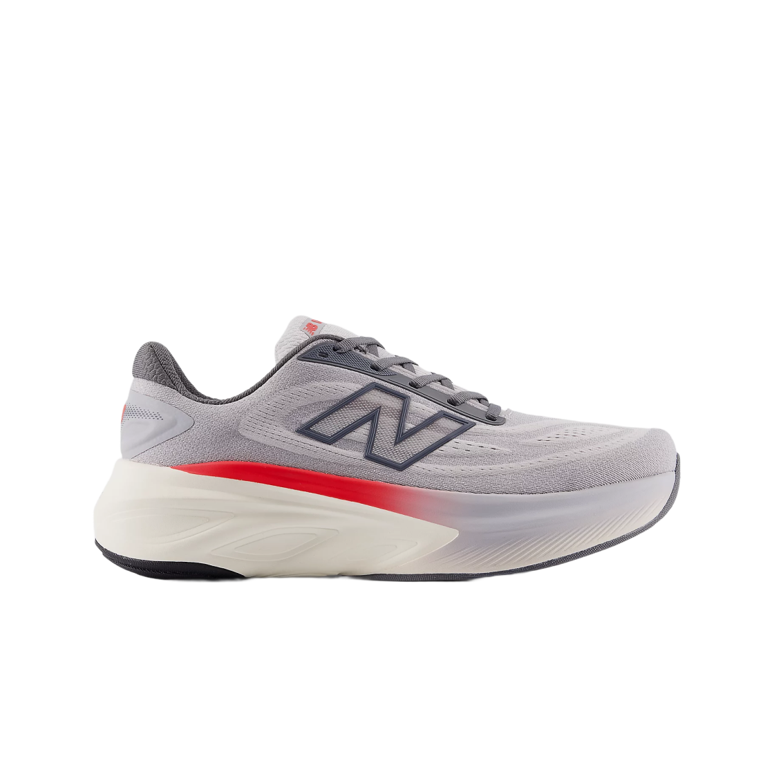 뉴발란스 프레쉬 폼 모어 v6 그레이 매터 트루 레드 캐슬락 - 2E 와이드(New Balance Fresh Foam More v6 Grey Matter True Red Castlerock - 2E)