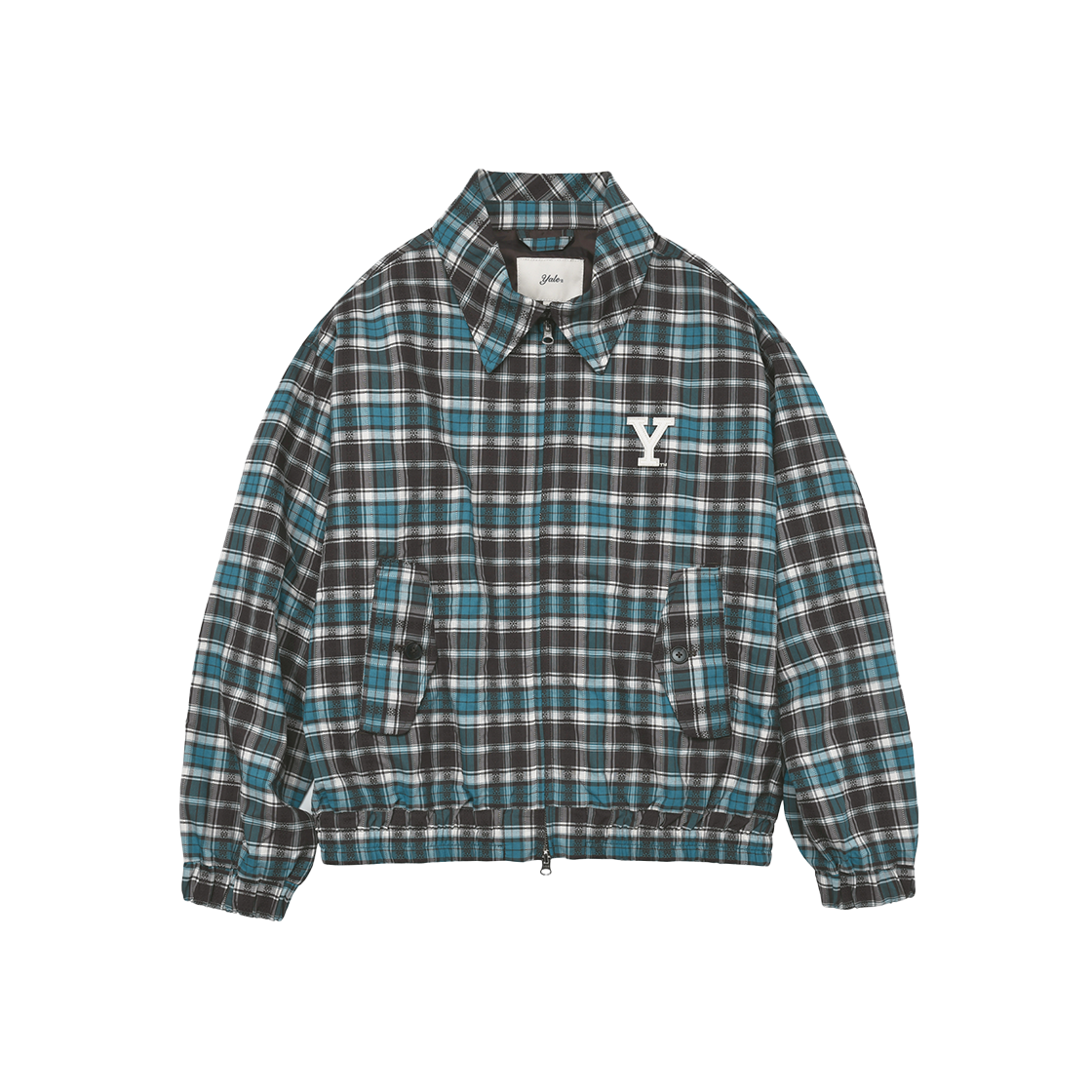 예일 [2-WAY] Y로고 체크 블루종_브라운(Yale [2-WAY] Y Logo Check Blouson Brown)