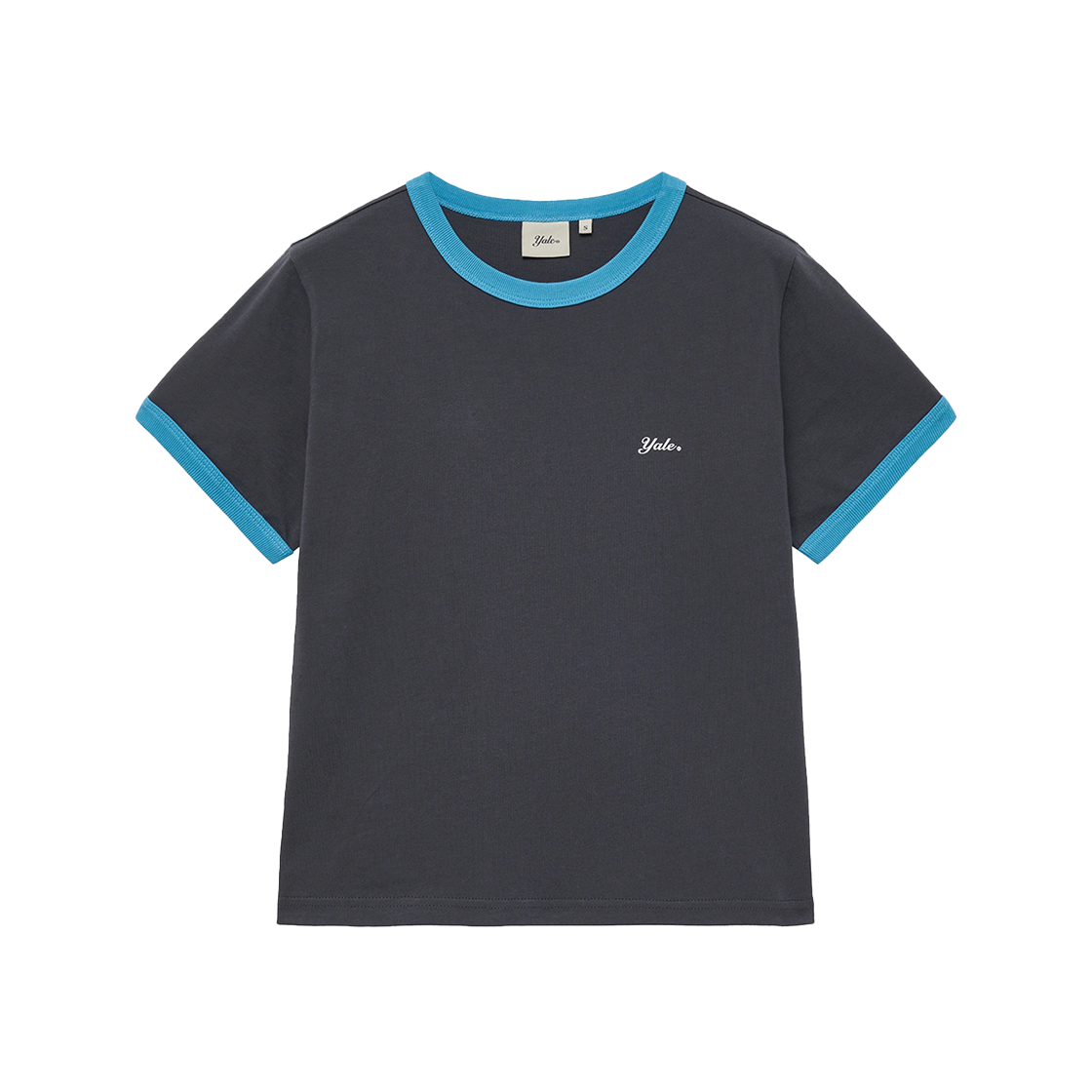 예일 우먼즈 링거 티셔츠_차콜(Yale Women's Ringer T-Shirt Charcoal) - 1