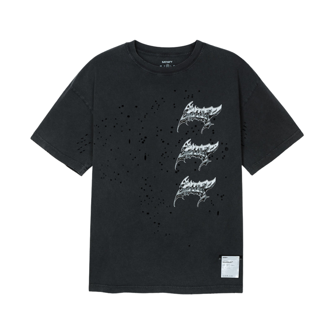 새티스파이 모스테크 티셔츠 에이지드 블랙(Satisfy Mothtech T-Shirt Aged Black)