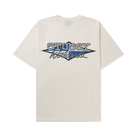 ★米国発*stussy*新作*WAVE OVAL PIGMENT DYED Tシャツ/ELM★ Stüssy: Wave Oval Pigment Dyed T-Shirt (Navy) | DSML E-SHOP