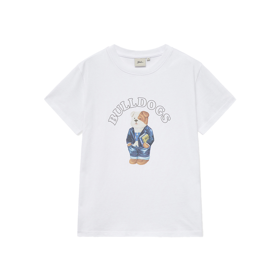 예일 우먼즈 프레피 불독스 반팔티셔츠_화이트(Yale Women's Preppy Bulldogs Short Sleeve White)