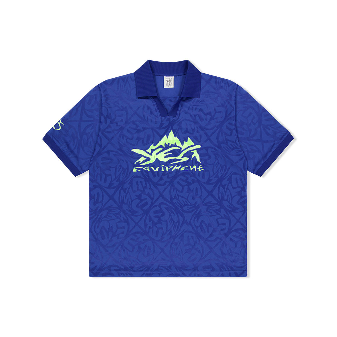 YS251TTSST18BLE YESEYESEE Y.E.S Jacquard Football tee Blue