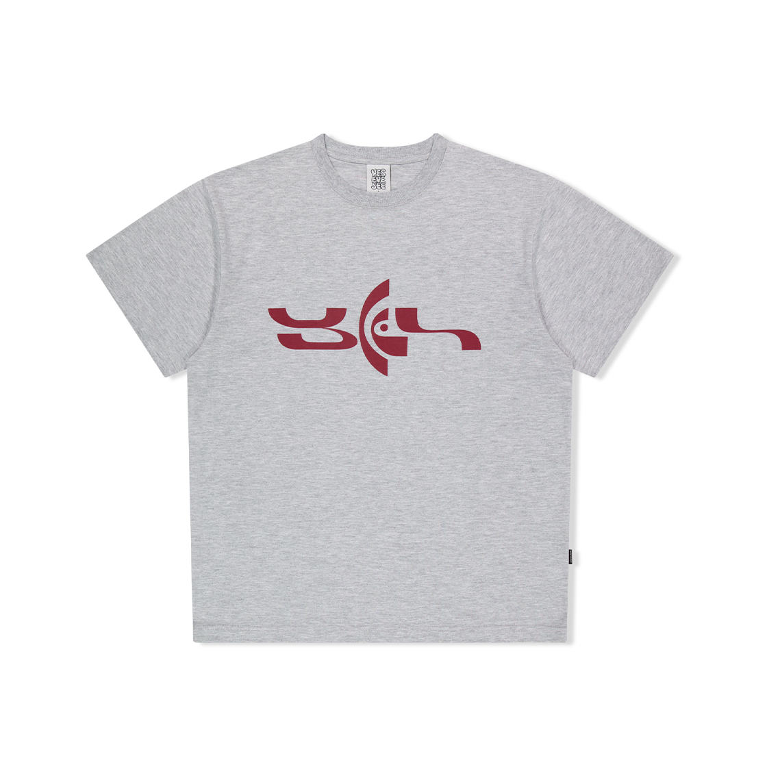 예스아이씨 지오메트릭 로고 티 그레이(YESEYESEE Geometric Logo Tee Grey)