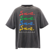 Saint Mxxxxxx Mutilated S/S T-Shirt Black - 25AW