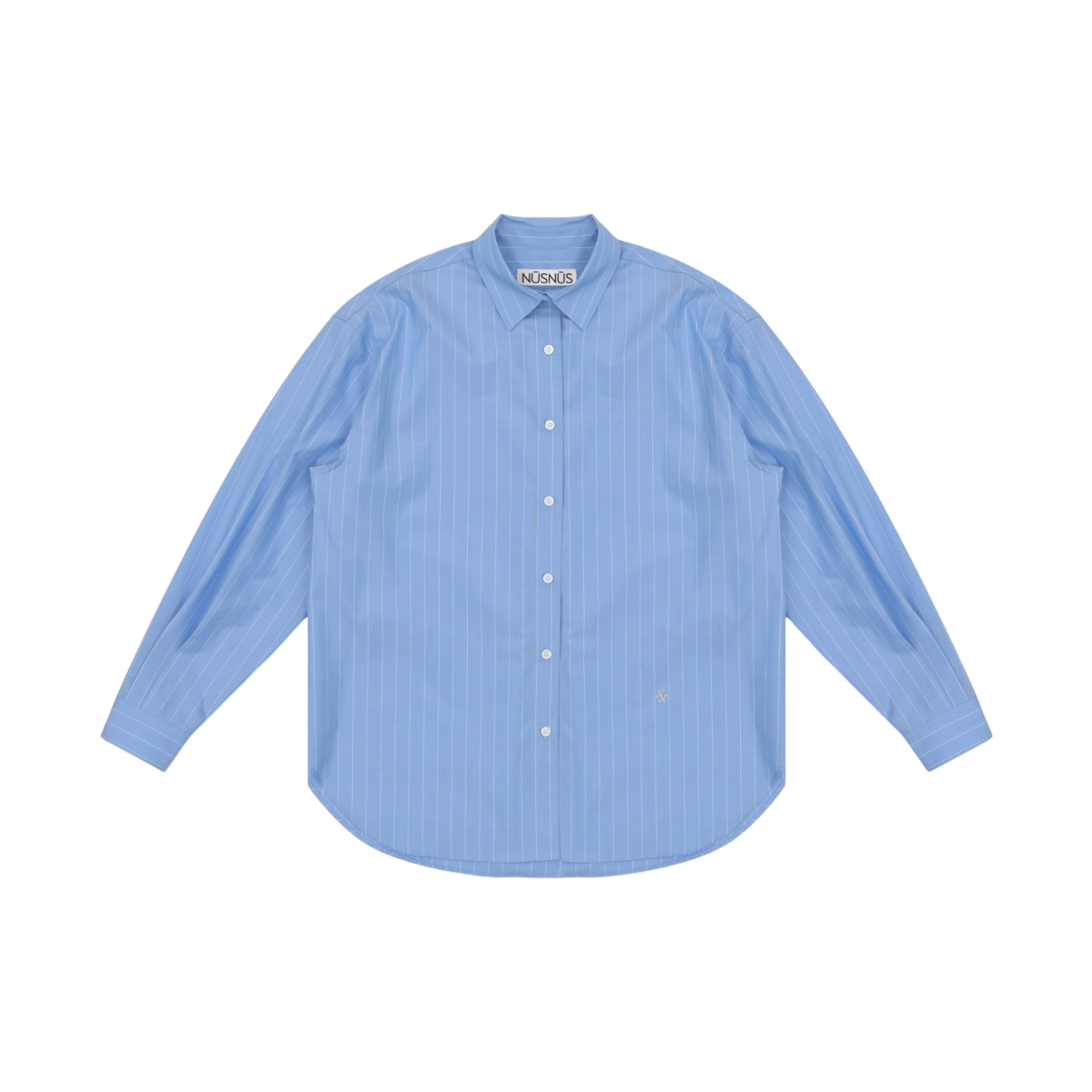 (W) 누스누스 스트라이프 셔츠 핑크 스카이 블루((W) Nusnus Striped Shirt Sky Blue)