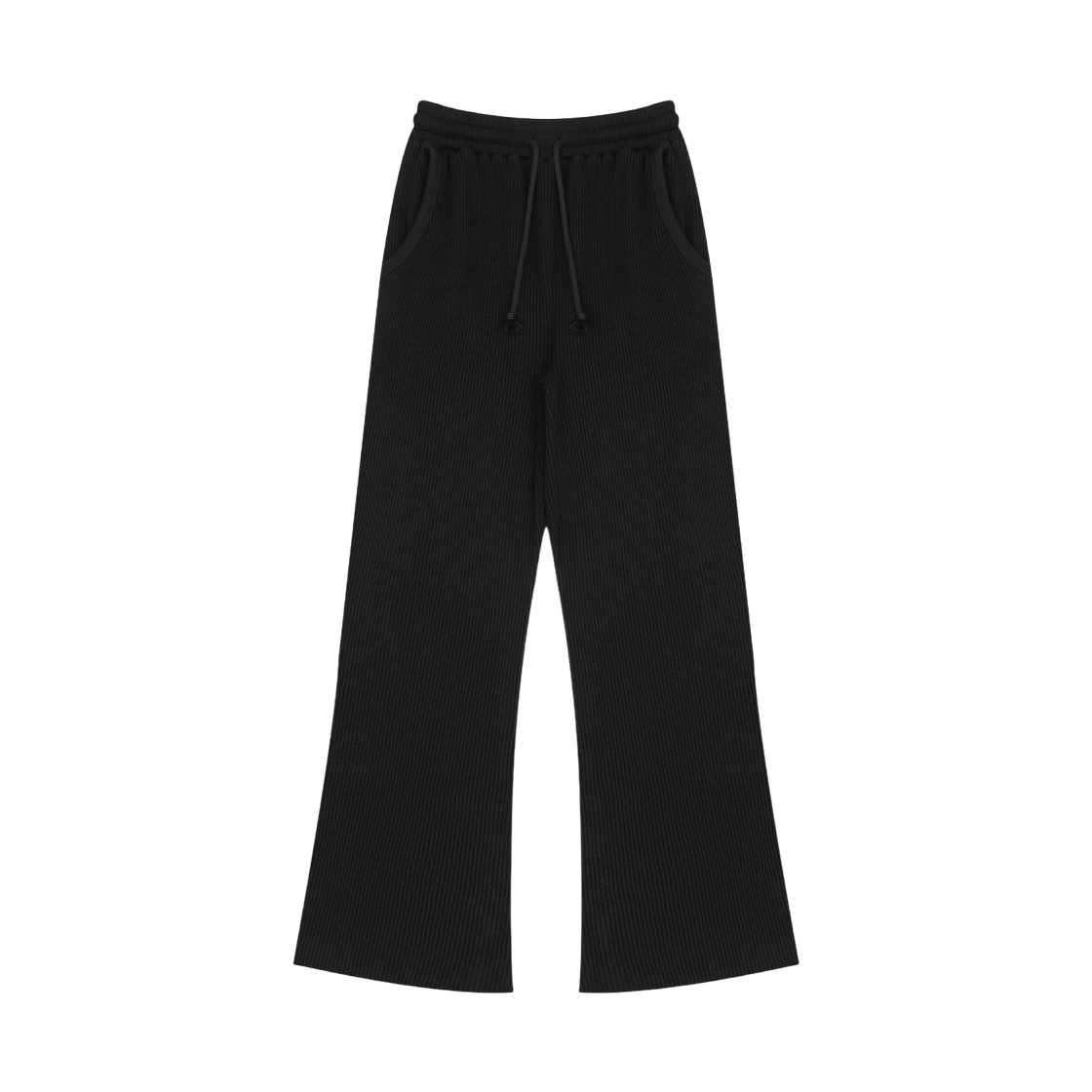 (W) 누스누스 와플 팬츠 블랙((W) Nusnus Waffle Pants Black)