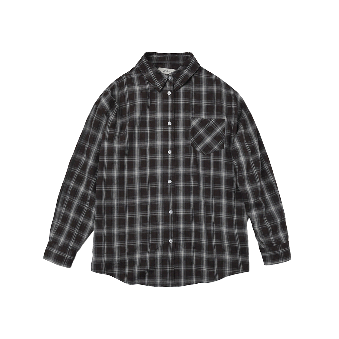 예일 우먼즈 루즈핏 멀티체크 셔츠_다크 브라운(Yale Women's Loose Fit Multi-Check Shirt Dark Brown) - 1
