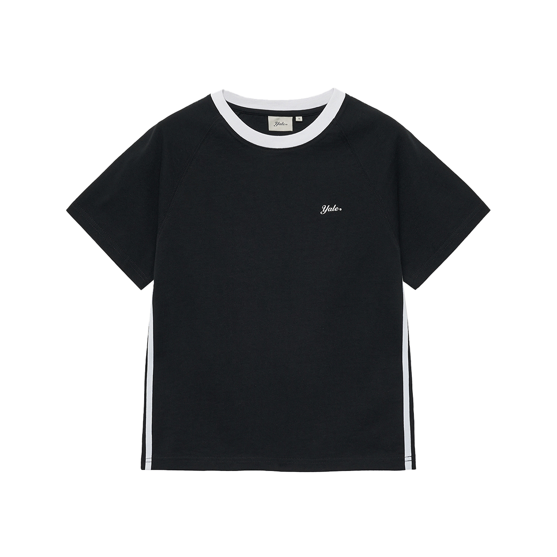 예일 스넬로고 테이핑 티셔츠_블랙(Yale Snell Logo Taping T-Shirt Black)
