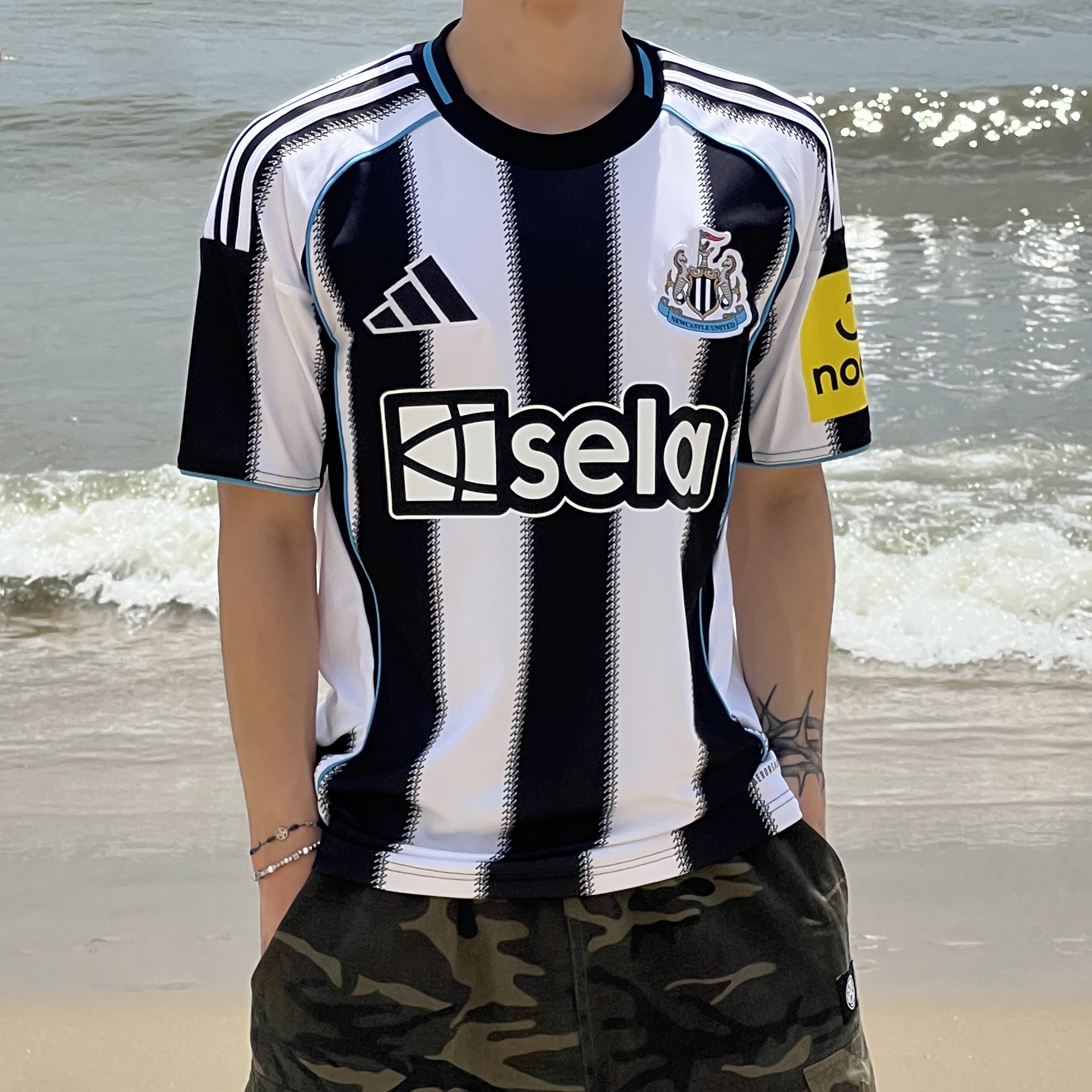 Adidas Newcastle United FC 25/26 Home Jersey Black White - KR Sizing (Non Marking Ver.), Nike Air Force 1 '07 WB Flax 착용 스타일 - 2