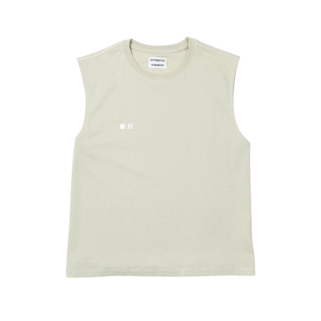 옵티미스틱 러너스 코튼 크롭 탱크 탑 페일 그린(Optimistic Runners Cotton Crop Tank Top Pale Green)