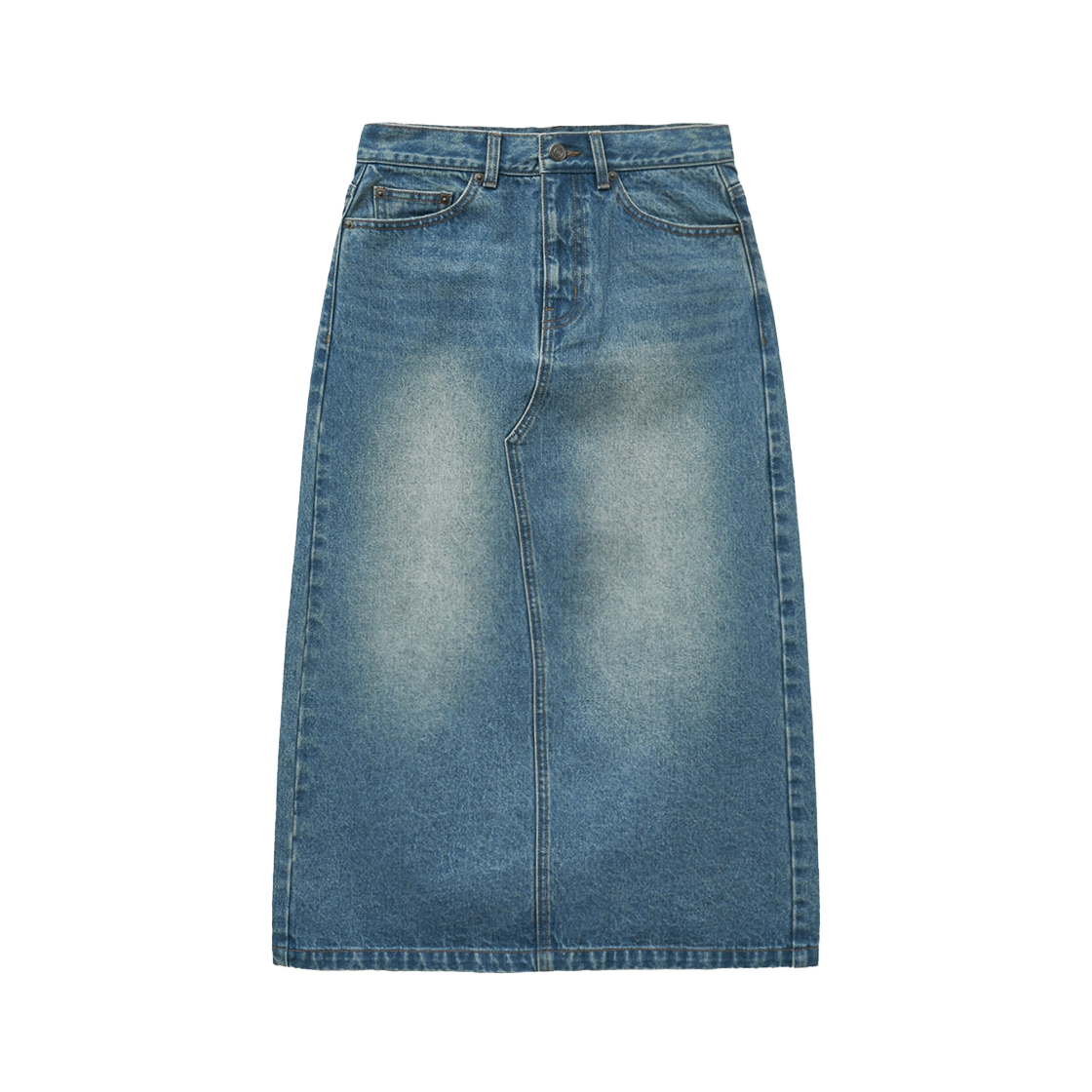 예일 데님 롱 스커트_라이트 블루(Yale Denim Long Skirt Light Blue)