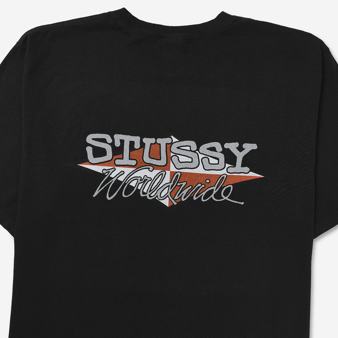 스투시 월드와이드 다이아몬드 티셔츠 피그먼트 다이드 블랙(Stussy Worldwide Diamond T-Shirt Pigment Dyed Black) - 3