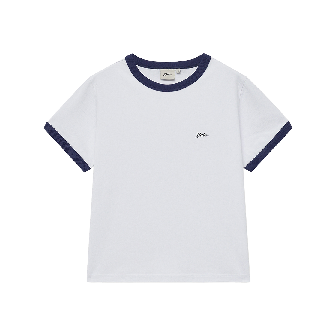 예일 우먼즈 링거 티셔츠_화이트(Yale Women's Ringer T-Shirt White)