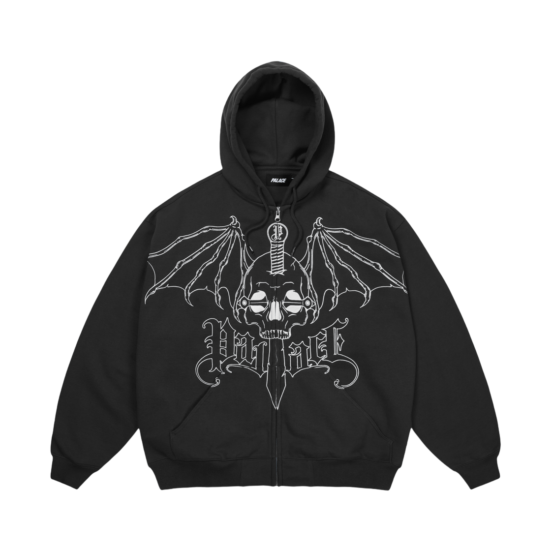 팔라스 윙스팬 트리플 스티치 후드 블랙 - 25FW(Palace Wingspan Triple Stitch Hood Black - 25FW)