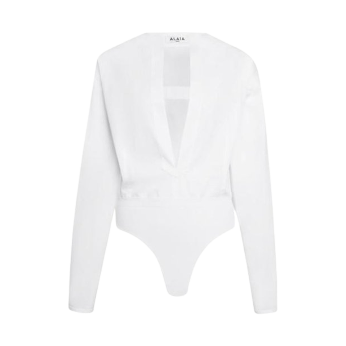 (W) 알라이아 코튼 바디수트 화이트((W) Alaia Cotton Bodysuit White)