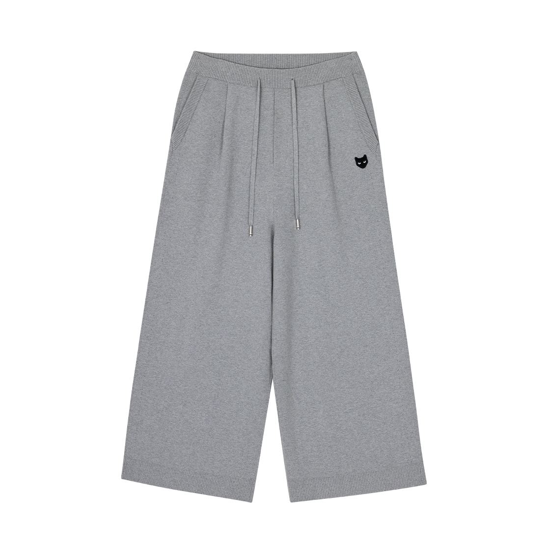 SH5PT810LG SONGZIO ZZERO Cashmere Blend Knit Wide Pants Light Grey