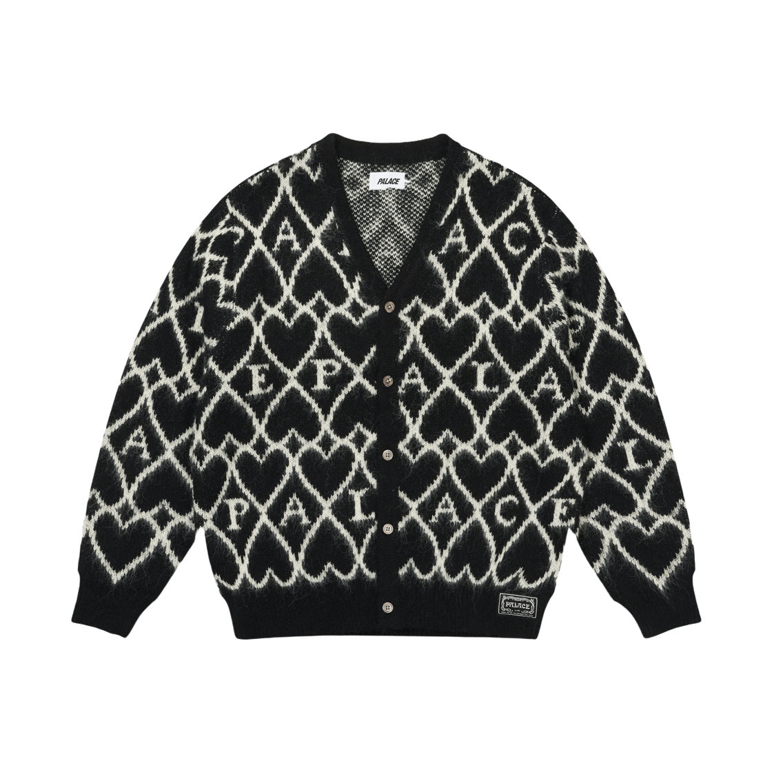 팔라스 헤어리 하트 니트 블랙 - 25FW