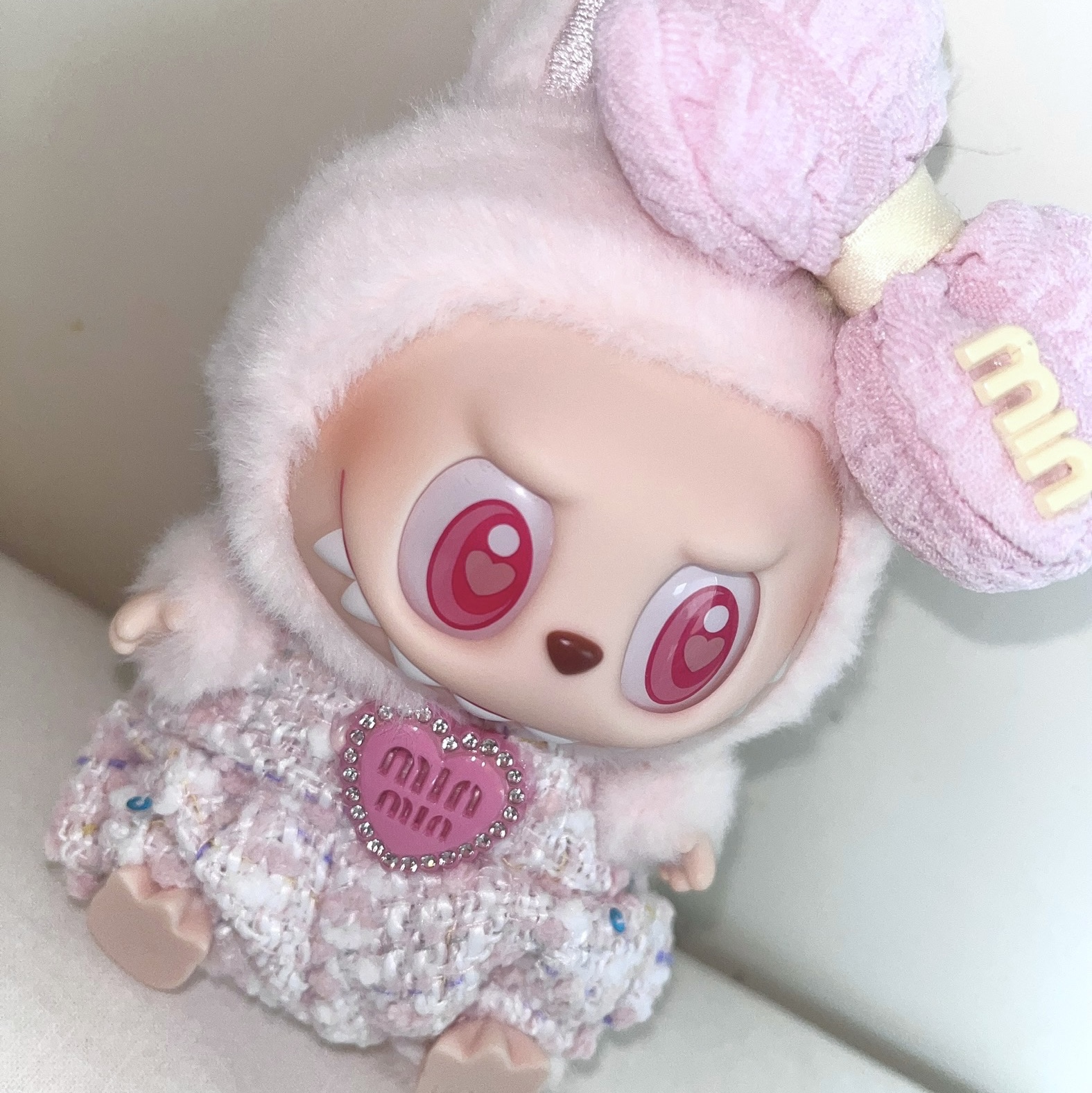 Pop Mart Labubu Let's Play Together Doll Series Dada Keyring (Opened Case) 착용 스타일 - 2