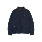 Yale Detachable Boa Short Puffer Jacket Navy
