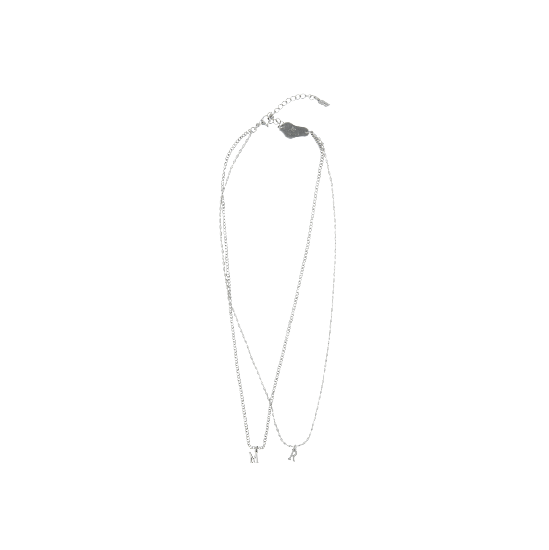 리오므 레이어드 커스텀 이니셜 체인 목걸이(Riomeu Layered Custom Initial Chain Necklace)