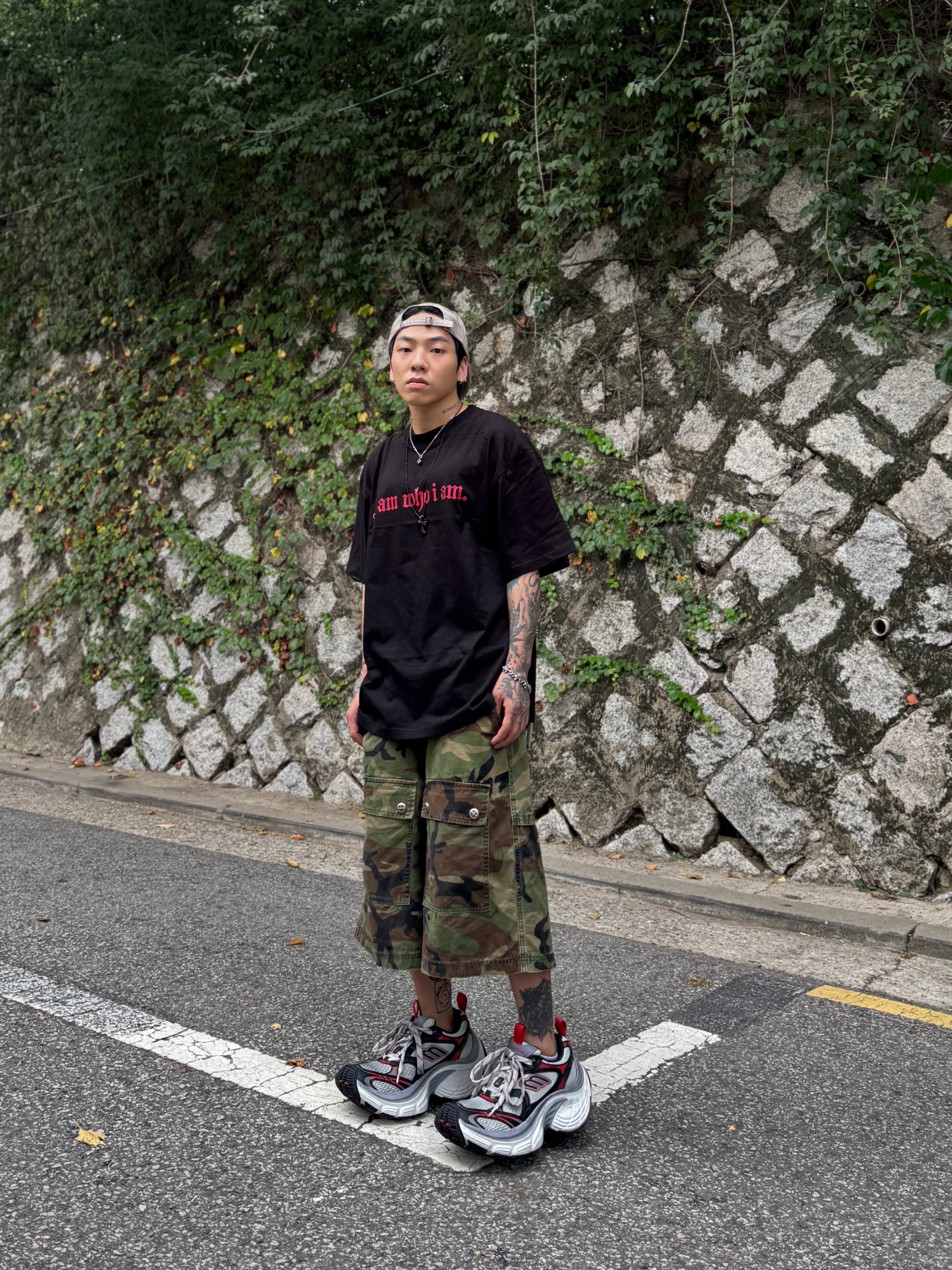 Balenciaga 10XL Sneakers Grey White Red, [KREAM Exclusive] Aoiro 6-Panel Bone A/N Cap Mud 착용 스타일 - 4