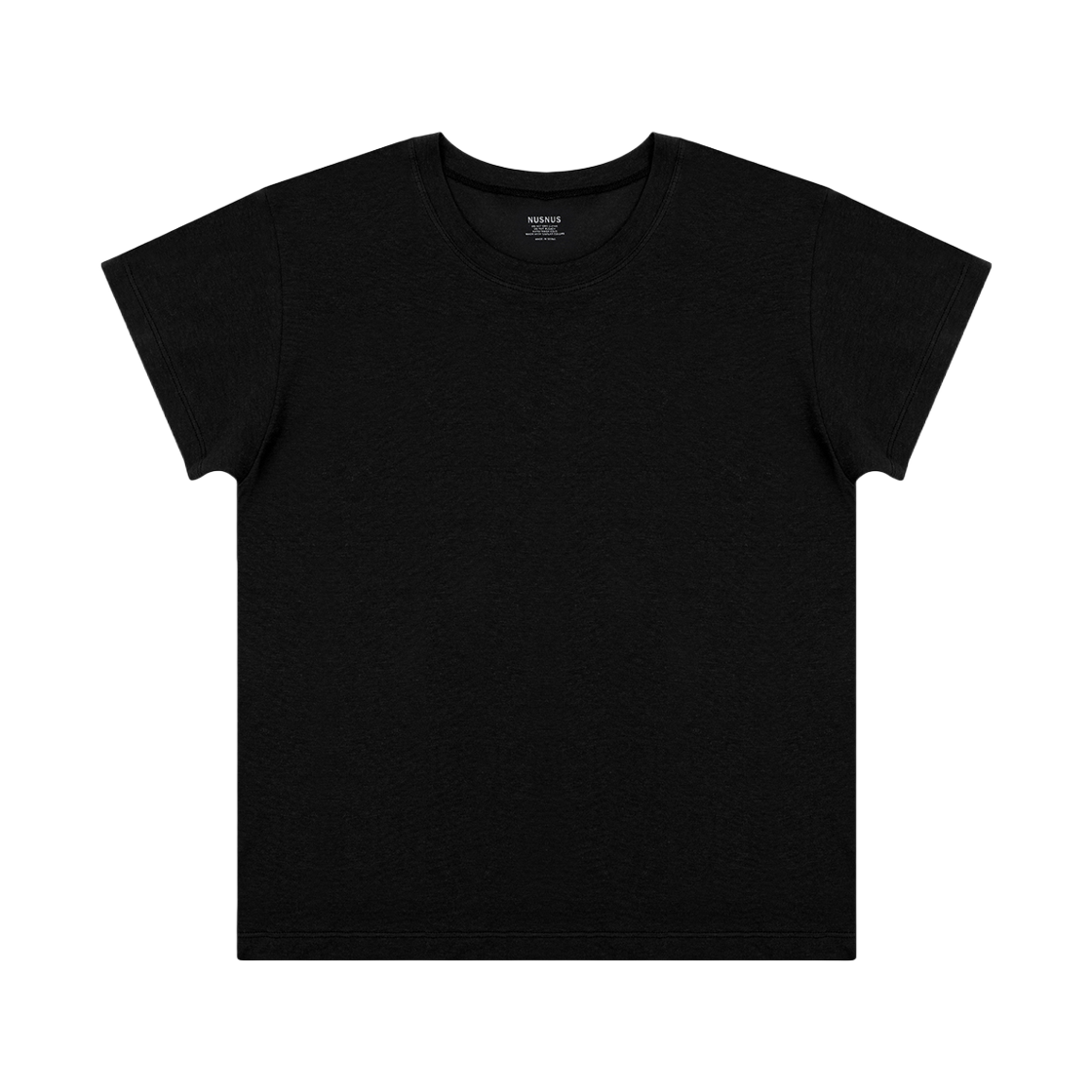 (W) 누스누스 캐시미어 티셔츠 블랙((W) Nusnus Cashmere T-Shirt Black) - 1