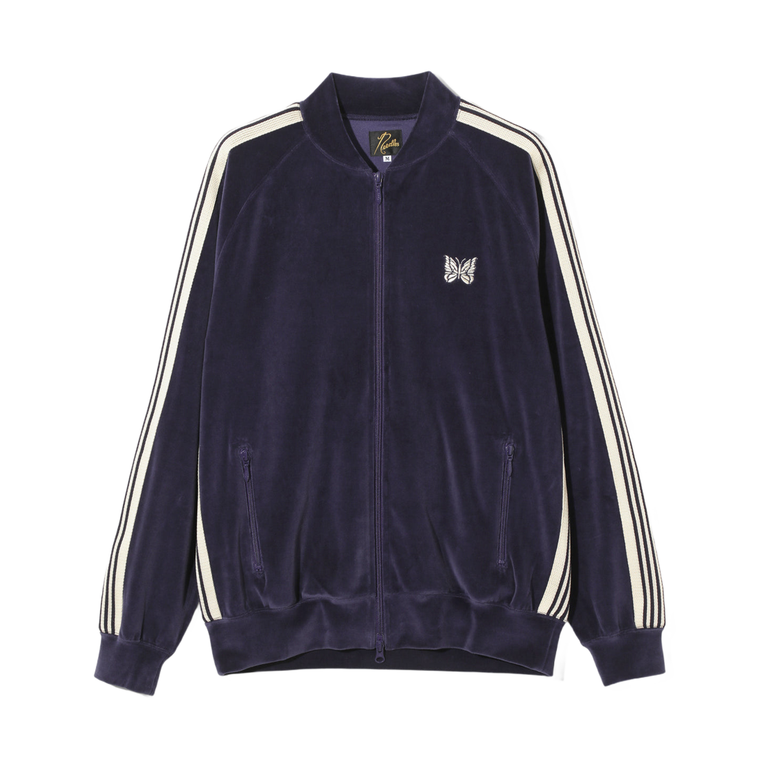 니들스 립 칼라 트랙 자켓 C/PE 벨루어 네이비(Needles Rib Collar Track Jacket C/PE Velour Navy)