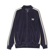 Needles Rib Collar Track Jacket C/PE Velour Navy