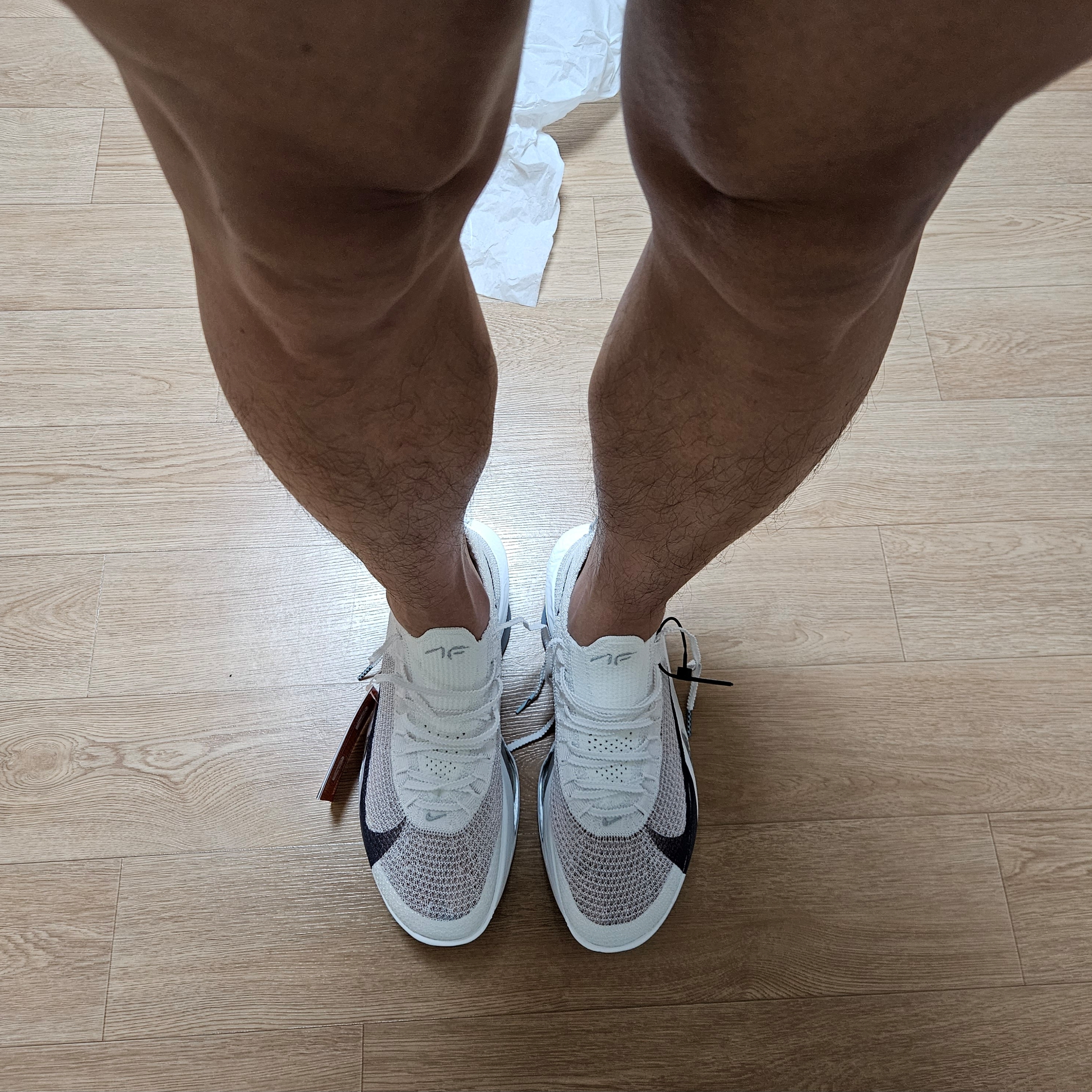 Nike Air Zoom Alphafly Next% 3 White Pure Platinum 착용 스타일 - 1