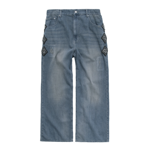 HK5LDN1200H7 Polyteru HANK Narrow Gosima Denim Pants Light Blue