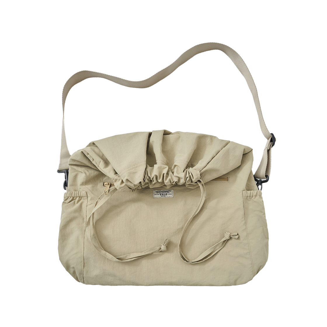 예일 드로우 스트링 크로스백_베이지(Yale Drawstring Crossbody Bag Beige)