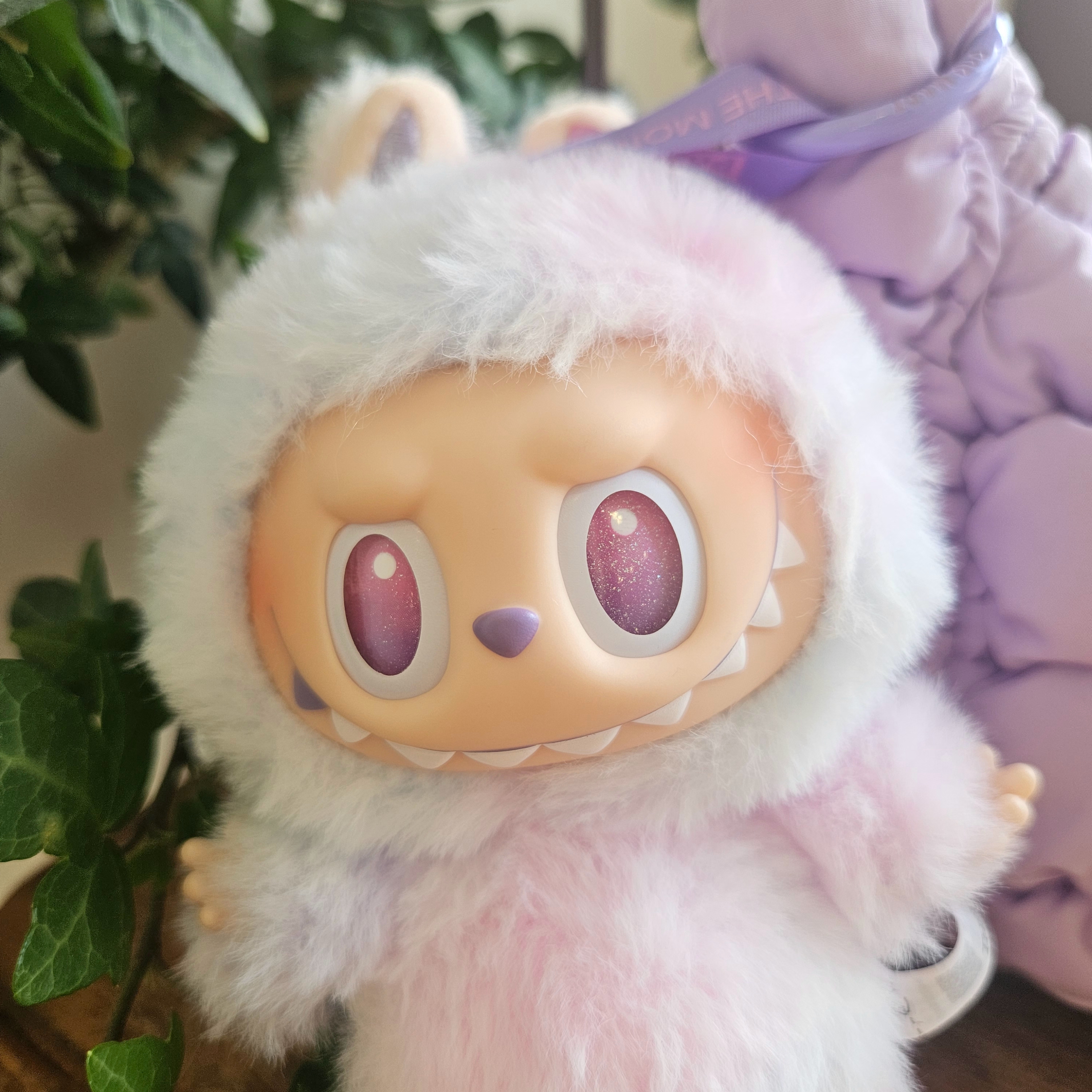 Pop Mart Labubu The Monsters Highlight Series Luck Keyring (Opened Case), COS Quilted Micro Bag Purple 착용 스타일 - 6
