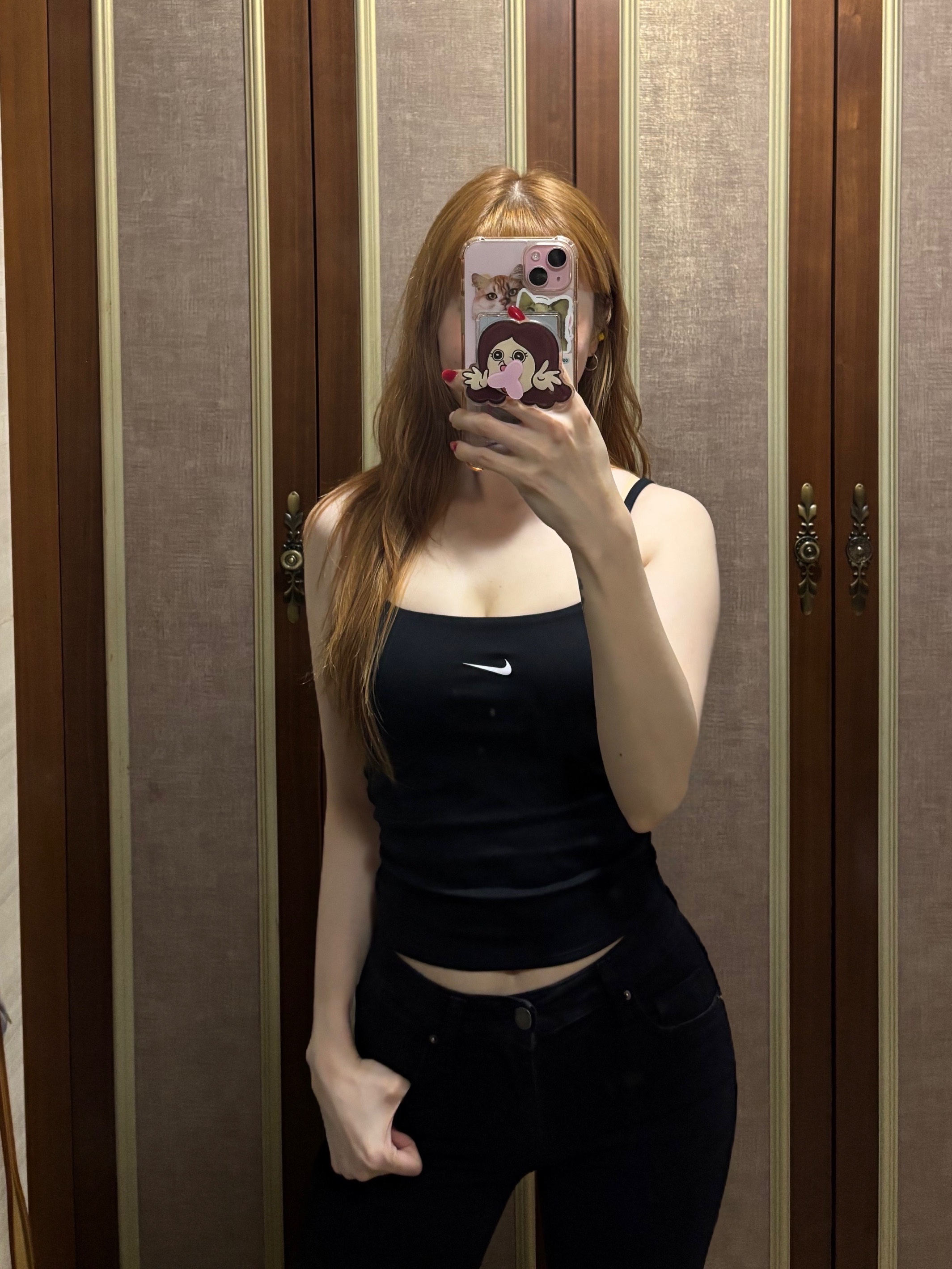 (W) Nike Sportswear Chill Knit Tight Cami Tank Top Black Sail - Asia 착용 스타일 - 5