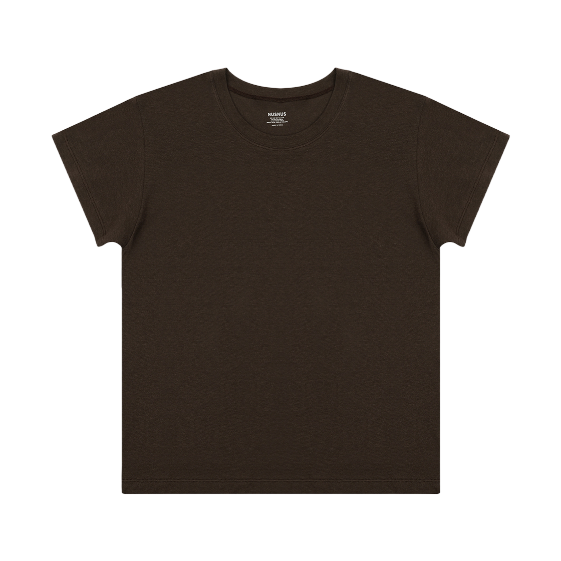 (W) 누스누스 캐시미어 티셔츠 브라운((W) Nusnus Cashmere T-Shirt Brown)
